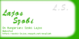 lajos szobi business card